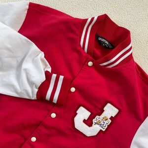 VTG 80s Sportsmaster Jolt Cola Varsity Jacket Red White Mens XL Made in USA MINT